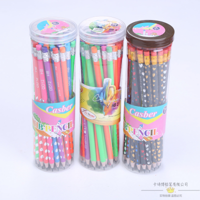 Transparent Plastic Bin Packaging 36 PCs a Tube of HB Pencil for Primary and Secondary School Students to Write Homework in Class