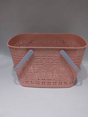 C24-398 Snack Storage Basket Pp Plastic Hollow Storage Box Clothing Imitation Rattan Large Capacity Storage Basket