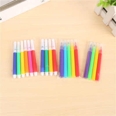 Children's Kindergarten Coloring Painting Watercolor Pen Color Brush Six Colors Graffiti Painting Stationery
