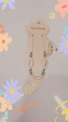 Shell Simple Anklets female European and American Ins holiday colorful Braid decorative bare feet chain accessories