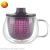 Glass silicone filter teapot