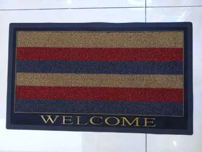 Home Non-Slip Floor Mat Home Carpet Welcome Door Mat Earth Removing Plastic Rubber Cushion