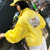 Summer new short coat female white bf student printing loose very fairy bask in clothes female blouse