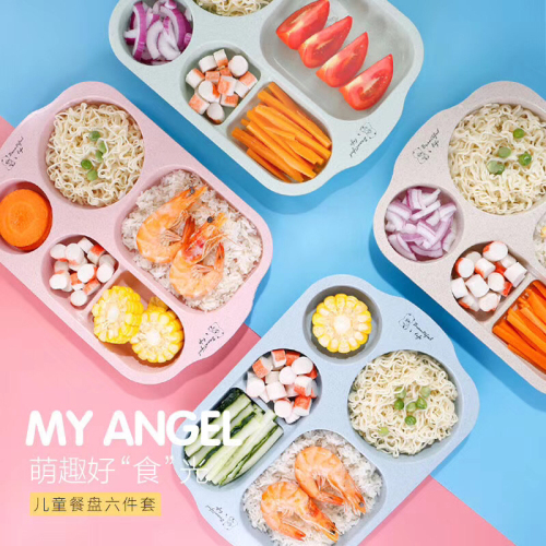 Kitchen Supplies Children‘s Dinner Plate Fast Food Plate Dining Room Plate School Plate