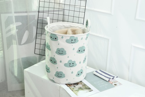 fabric laundry basket personalized creative round cloud laundry basket foldable living storage home laundry basket