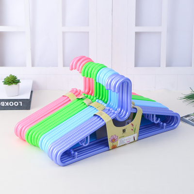 Plain Plastic Hanger Multi-Color Optional Customizable Hanger Adult Hanger Drying Rack Factory Direct Sales