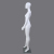 Women's Clothing Store Display Stand Whole-Body Model Props Female Window Body Clothing Store Mannequin Dummy Female Model White