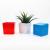 F21 mini imitation pottery square plastic flowerpot imitation imitation pot