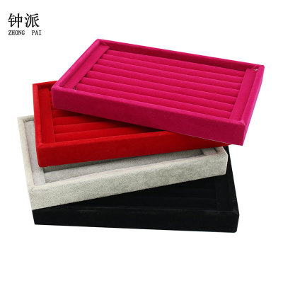 Spot ring plate display plate flannelette jewelry box small wholesale ring display box ring receiving box small flannelette tray