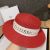 Korean version of ins light luxury summer hat customized 3D letters fashion European shade straw hat web celebrity anchor hot style female