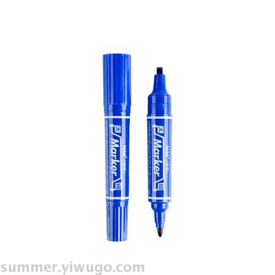 Genuine size double-headed marker red, blue and black oil-based marker marker pen head thickness box head pen