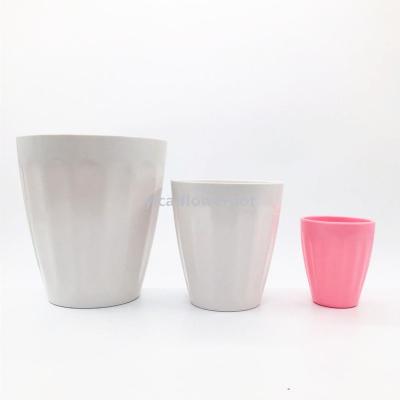 Y48 round eight - striped miamine flowerpot plastic flowerpot imitation ceramic flowerpot