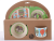 Bamboo fiber children's tableware set of 5 sets of baby and children's food bowls into tray bowls and dishes set