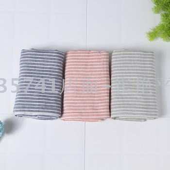 Factory Direct Sales Japanese Home Daily Adult Towel Soft Skin-Friendly Striped Gauze Hotel Face Towel in Stock Wholesale