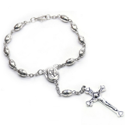 5*8mm retro metal cross bead rosary cross bracelet bracelet prayer beads