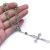 Cross green retro Rosary bracelet bracelet prayer beads Rosary bracelet