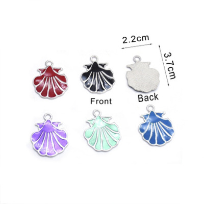 (10 pieces per bag) fashionable metal shell DIY accessories necklace pendant