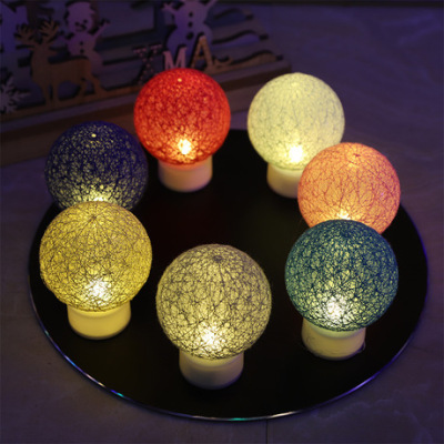 Led candle cotton ball hot style mini night market light creative decoration ins wind set props decoration