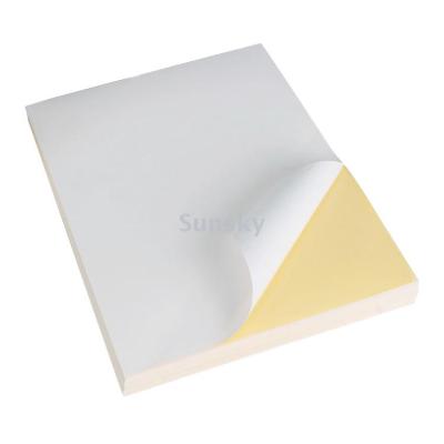 100 sheets per bag A4 size printable glossy white mirror coat self adhesive cast coated sticker paper for laser printer