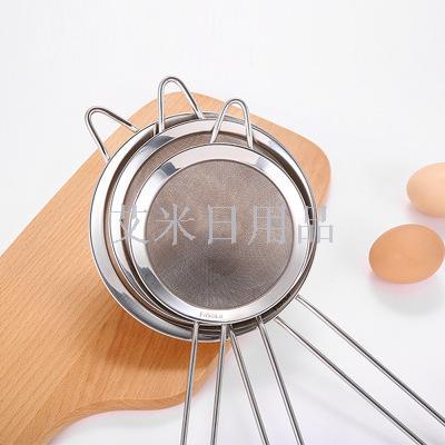 Ns-12/14/16 CM3PCS set of straight grain stainless steel wide side pointed ear oil mesh baking tool