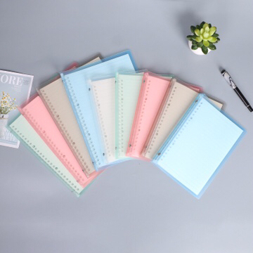 Transparent PP soft leather loose-leaf this small fresh five-color soft cover binder business leisure notebook colorful diary