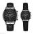 Fashion business exquisite double dial schedule men's large dial face ultrathin belt quartz wrist watch men's watch