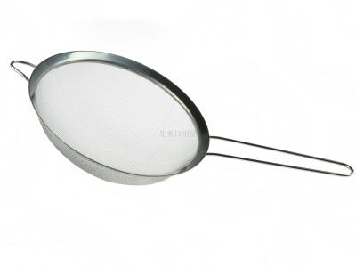 Ns-22cm straight grain wide side pointed ear oil lattice stainless steel strainer mesh leakage