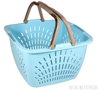 Large Basket Supermarket Shopping Basket Household Storage Basket Plastic Bathroom Laundry Basket Kitchen Vegetables Sundries Storage