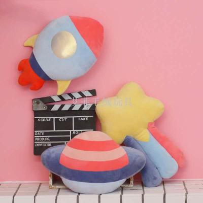 Creative pillow space pillow meteor rocket planet pillow plush toy boy gift