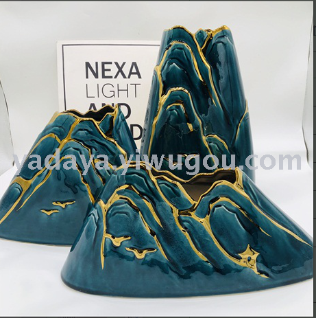 ceramic decoration fake landscape decoration flower arrangement soft decoration gold painting hallway landscape decoration office home