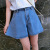 Summer girl jeans aa shorts student hot pants Korean version of casual fat mm large size loose high waist wide leg skirt