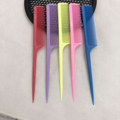Manufacturers direct color tip tail comb hairdressing professional division comb makeup hair comb