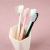 WeChat Hot-Selling Korean Macaron Toothbrush Ten Pack with Sheath Adult Ice Cream Soft-Bristle Toothbrush in Stock Wholesale