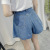 Summer girl jeans aa shorts student hot pants Korean version of casual fat mm large size loose high waist wide leg skirt