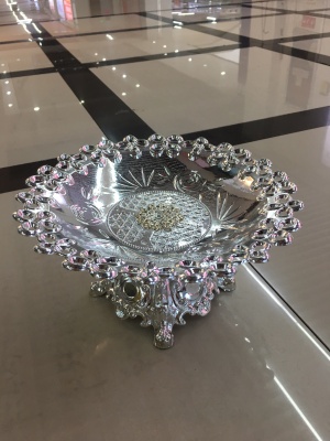 Electroplating head fruit plate, manufacturers direct sales, enterprise foreign trade, wholesale, welcome to sample custom