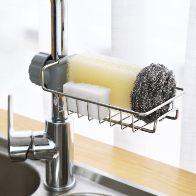 Household sink kitchen stainless steel hum good storage rack non - perforated cloth faucet rack rack rack