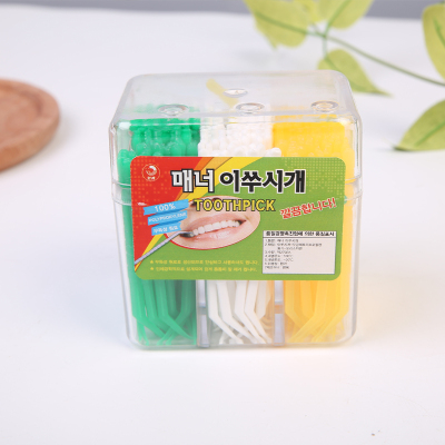 Factory Supply Daily Necessities Department Store Disposable Environmental Protection Hook Three-Color Toothpick