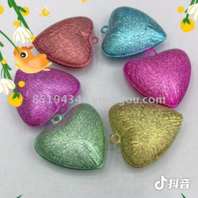 For 35mm Heart-Shaped Frosted Bell, Crafts Accessories, DIY Accessories, Large Quantity and Favorable