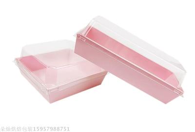 Transparent sandwich box A hot dog box an Oblong Square pastry box