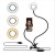 Multi-functional universal hose mobile phone clip live light supplement lamp holder poleless adjustment 9cm desktop rotary beauty lamp