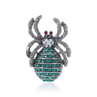 European and American retro exaggerated punk insect spiders brooch one - word brooch men 's suit rhinestone brooch accessories