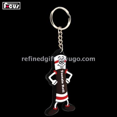PVC Soft Rubber Double-Sided Cartoon Key Button Silicone 3D Anime Metal Keychains Factory Direct Sales Customization Support