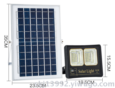 LED Solar Energy Project Lamp with Power Display Light Control Remote Control