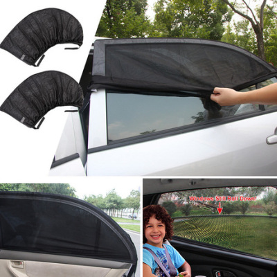 Auto Abat Vent Nylon Mesh Automotive Sun Louver Mesh Side Shield Mosquito-Proof Window Cover Car Sunshade Cross-Border
