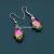 Colored palm-shaped crystal earrings 2020 annual new fashion pendant earrings for female silver jewelry