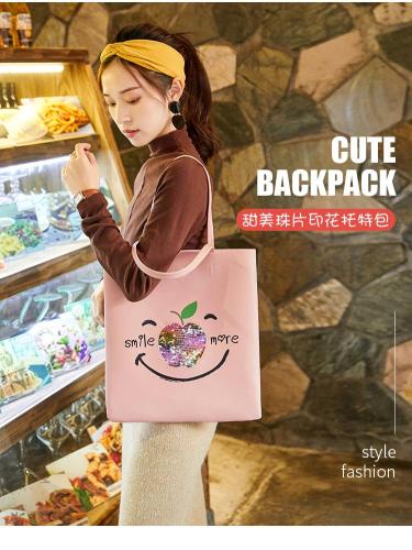 bag for women 2020 spring/summer new mori style printed tote bag korean simple shoulder bag handbag