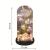 Colorful 24-karat gold leaf flowers, Colorful gold glow with lamp, eternal life gold leaf rose glass cover led gift box decoration