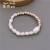 Temperament Only a small number of pearl beads ring simple Ins wind French Tail ring hand woven ring