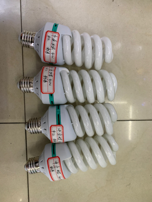 Traditional Energy-Saving Lamp Full Screw 40W Halogen Powder Mixed Powder Three Primary Color Bulb Color