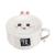 Wk-8933 stainless steel cartoon rabbit with cover bubble noodle bowl large bubble noodle cup elementary school tableware